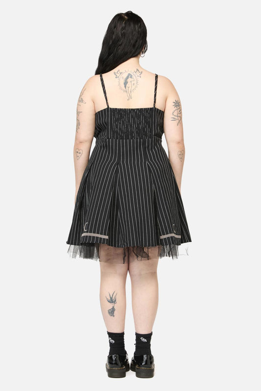 Black Friday - Sew Much Fun Stripe Dress - black