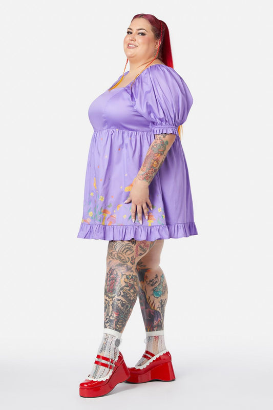 Black Friday - Curve Scenic Nights Dress - lilac