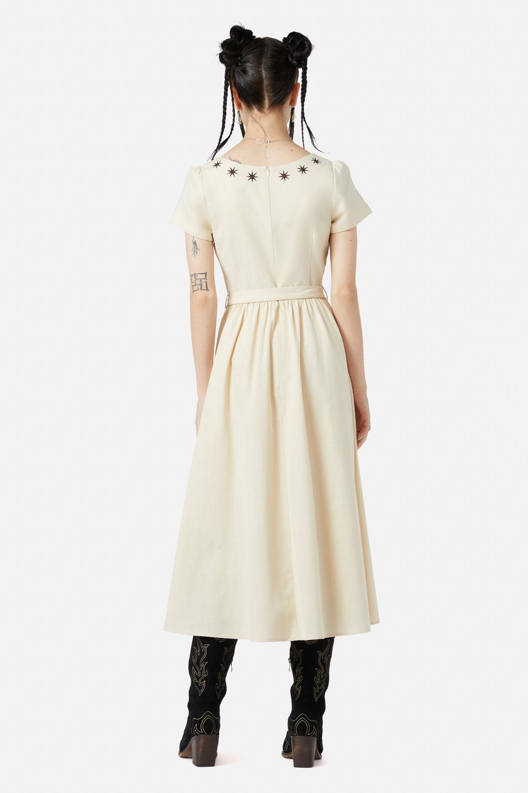 Black Friday - Saloon Midi Dress - cream