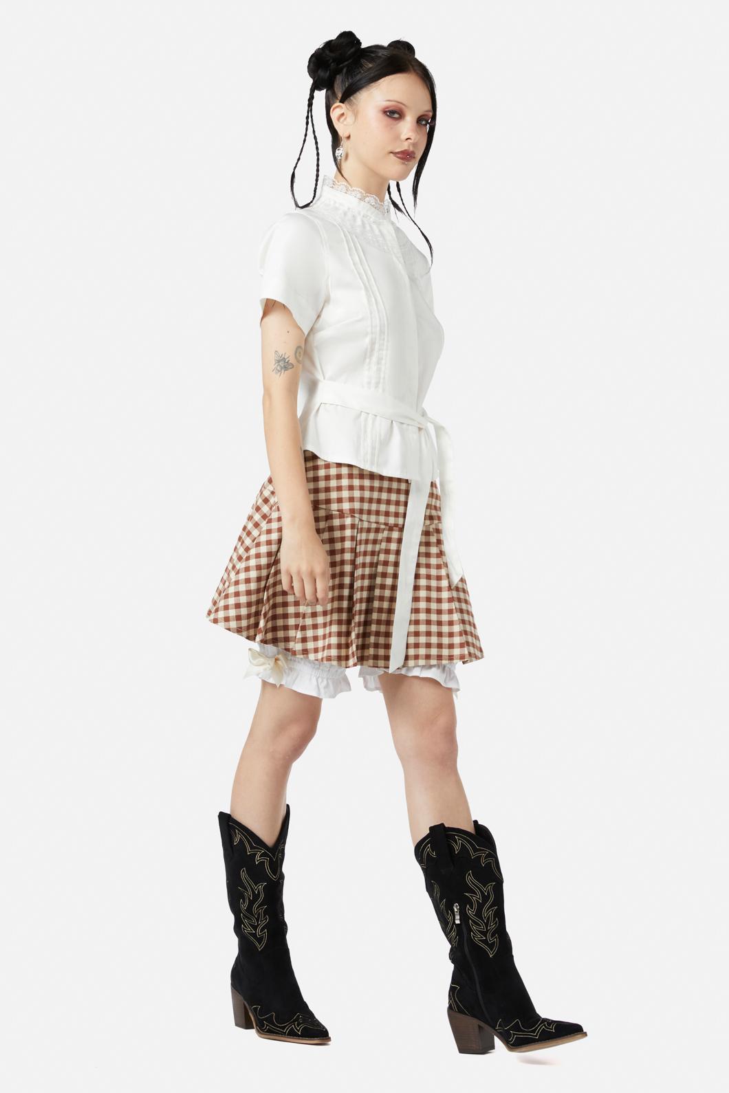 Black Friday - Sunset Lace Trim Blouse - cream