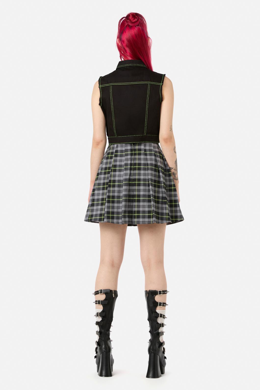Black Friday - Encounter Tartan Skort - black-green