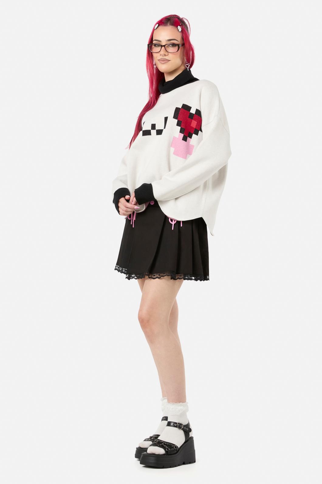 Black Friday - Ghostie Face Knit - white