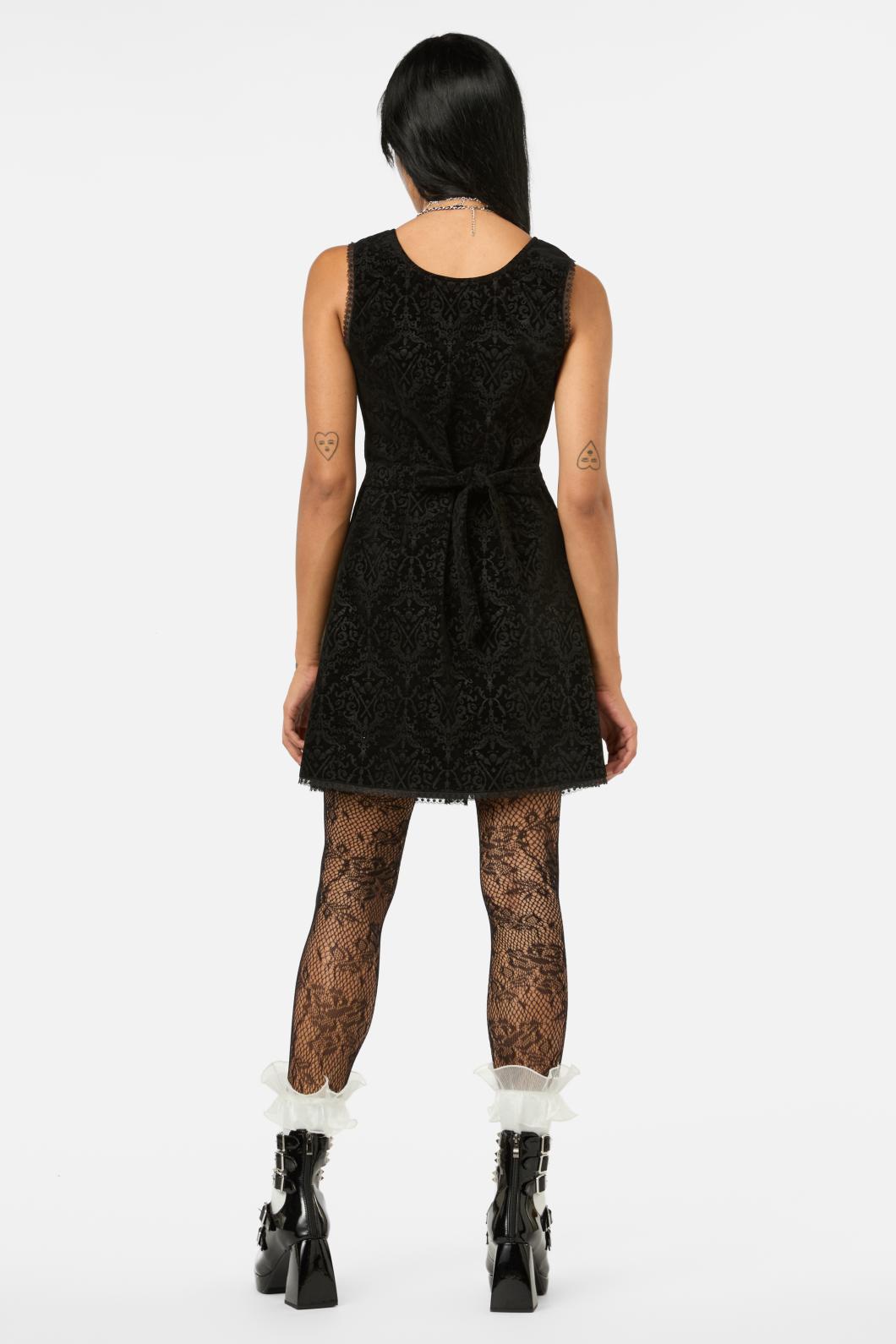 Black Friday - Not Afraid Velvet Pinafore - black