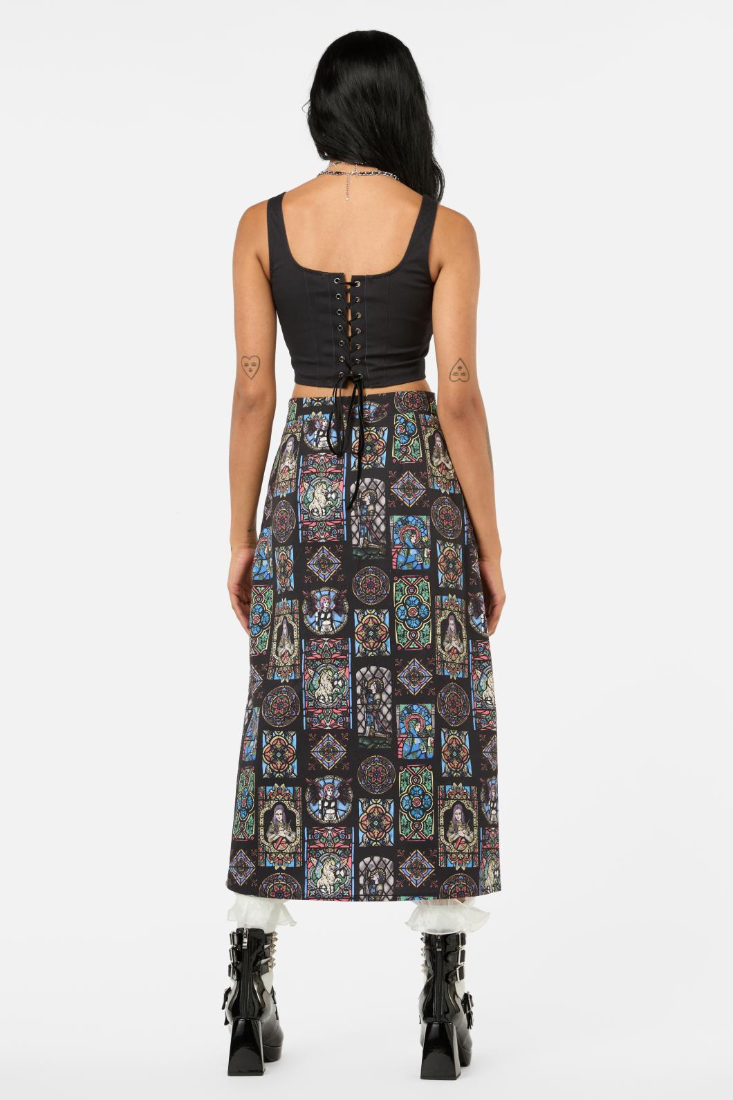 Black Friday - Vitrail Printed Skirt - multi