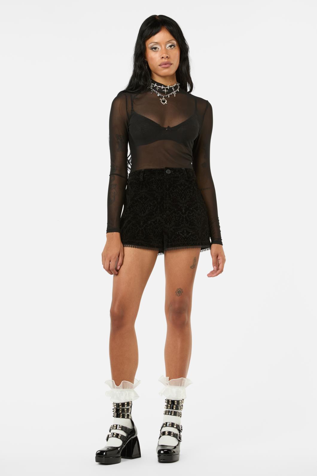 Black Friday - Not Afraid Mesh Top - black