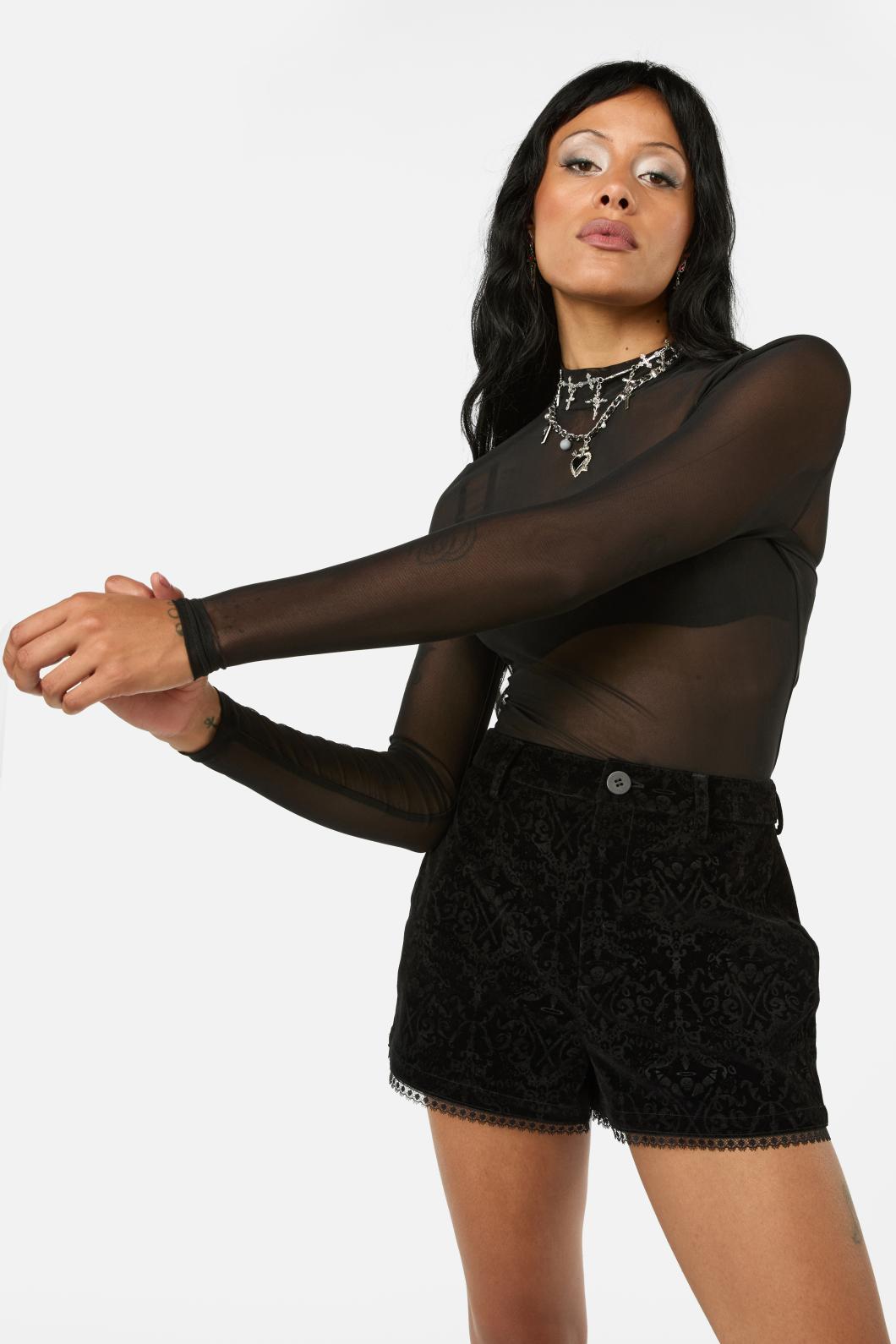 Black Friday - Not Afraid Mesh Top - black
