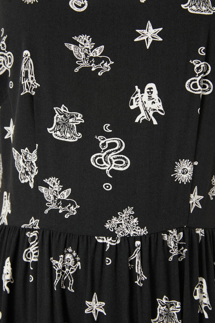 Black Friday - Darc Printed Midi Dress - black