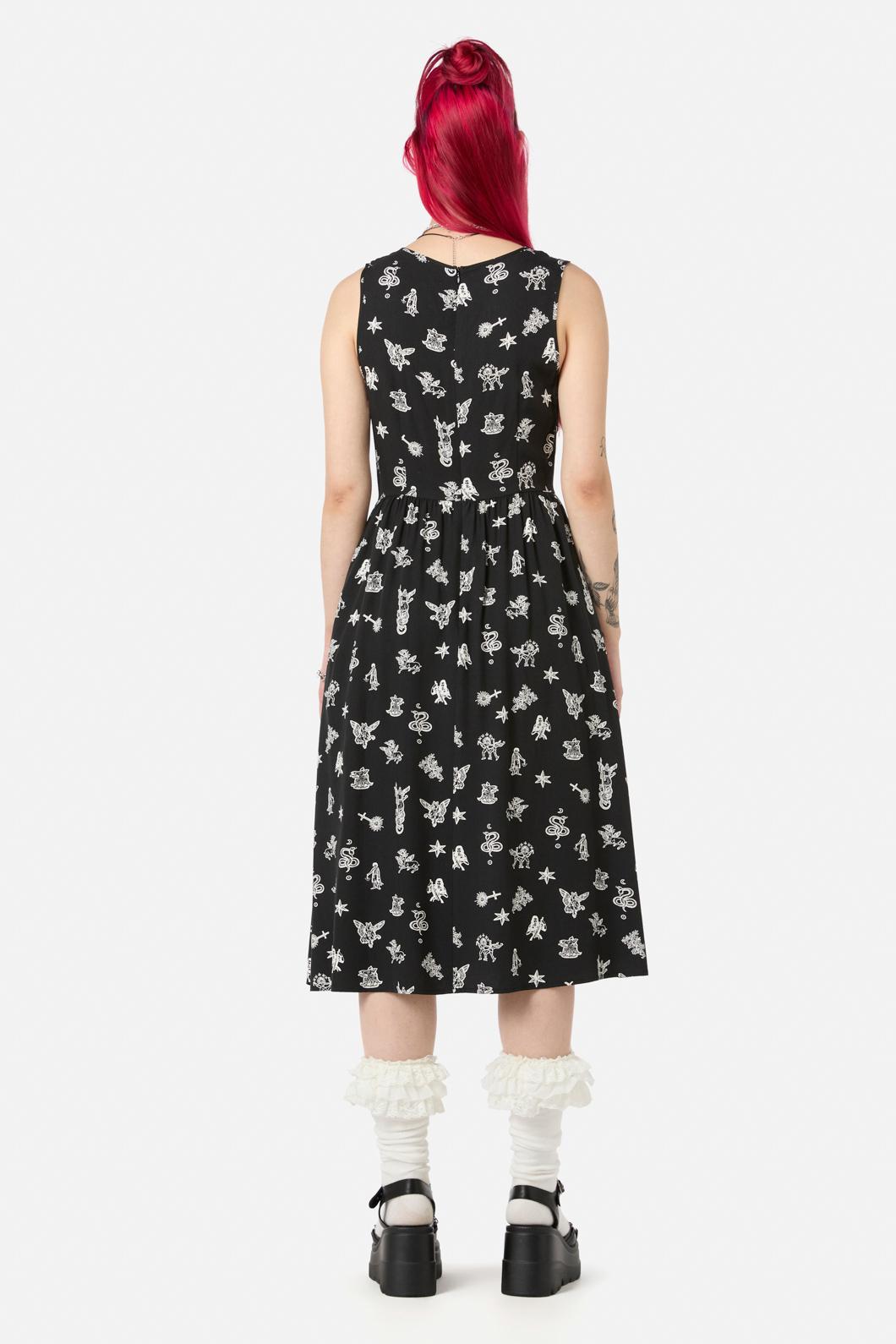 Black Friday - Darc Printed Midi Dress - black