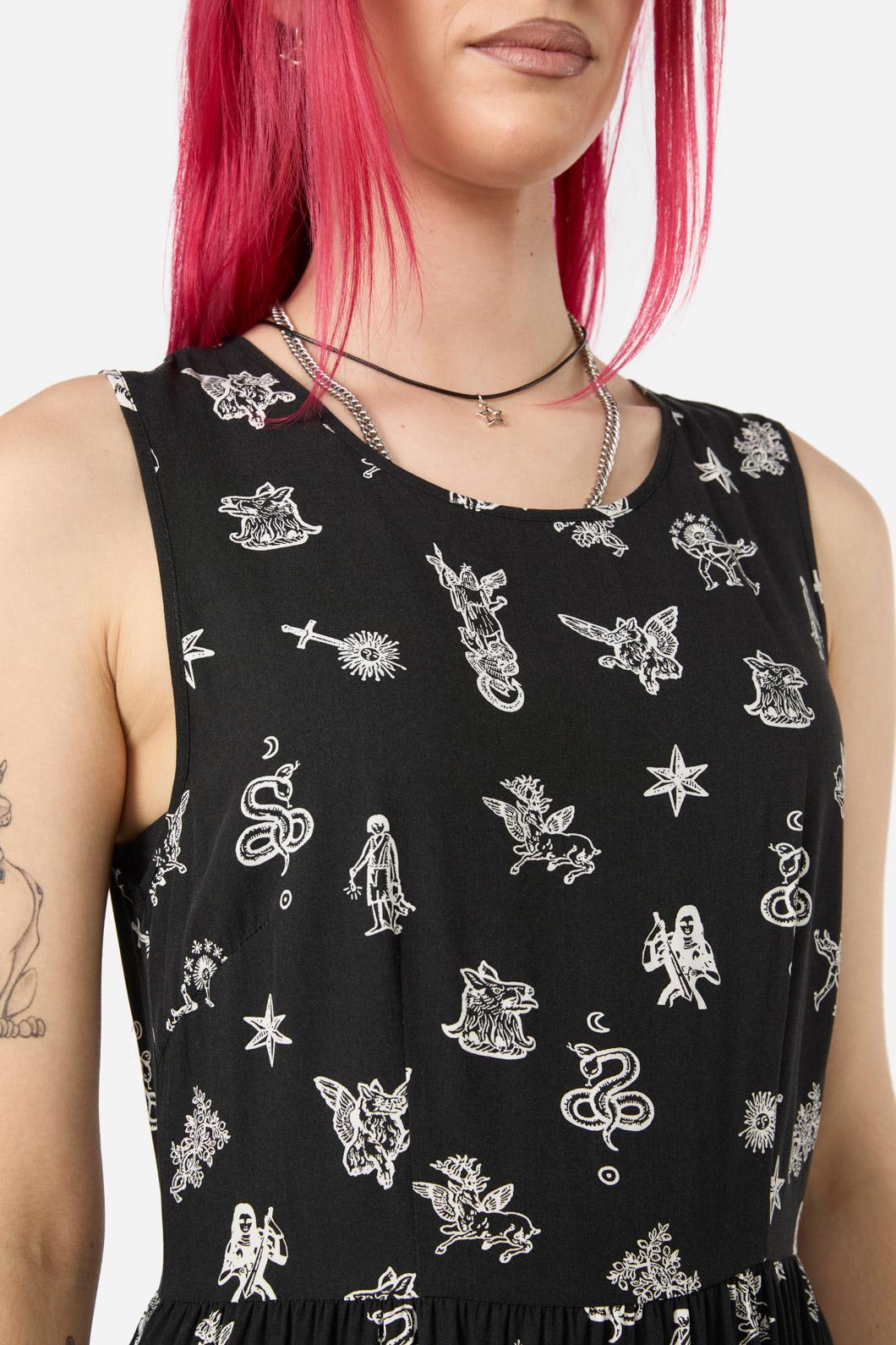Black Friday - Darc Printed Midi Dress - black