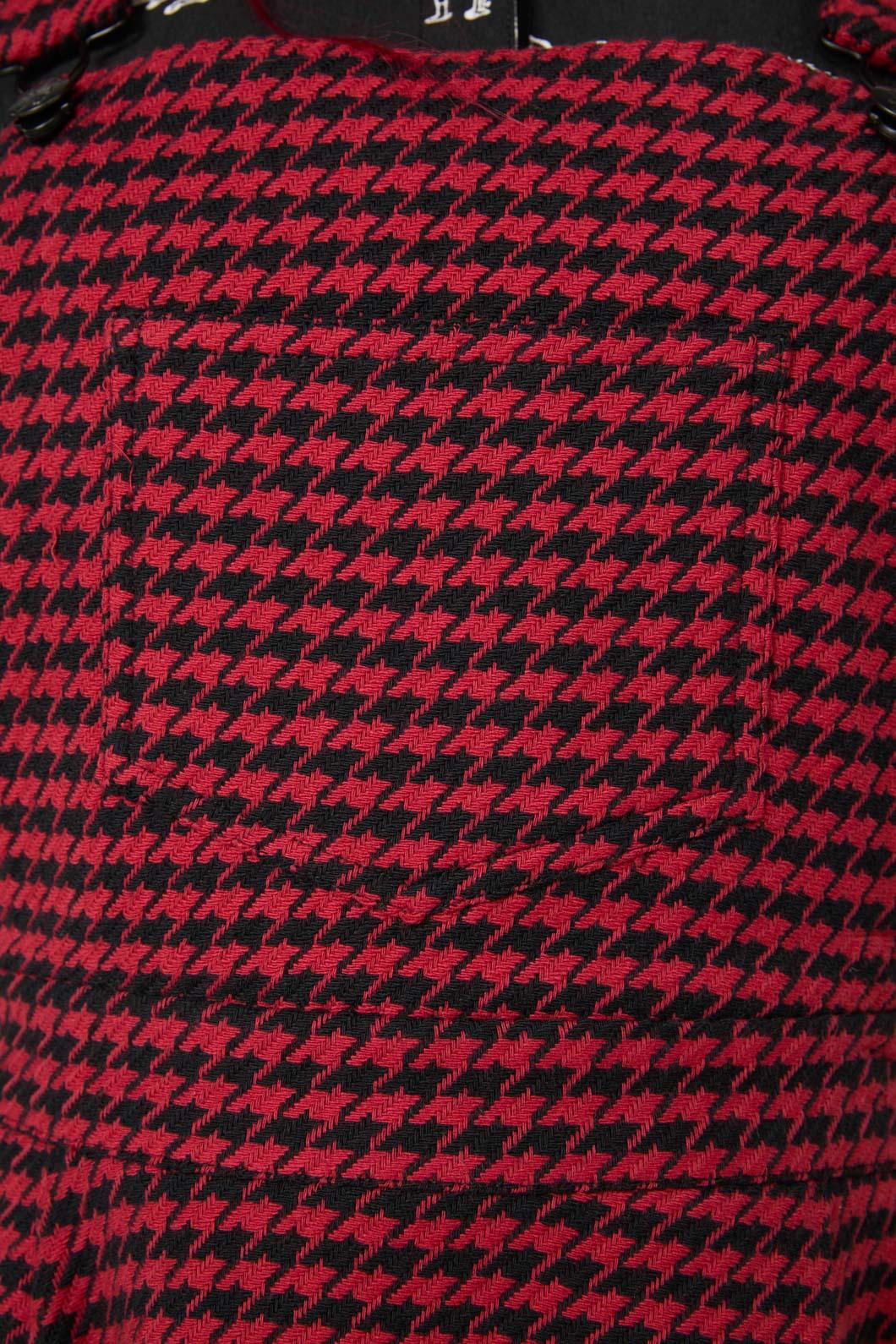 Black Friday - Virtue Houndstooth Pinny - red-black