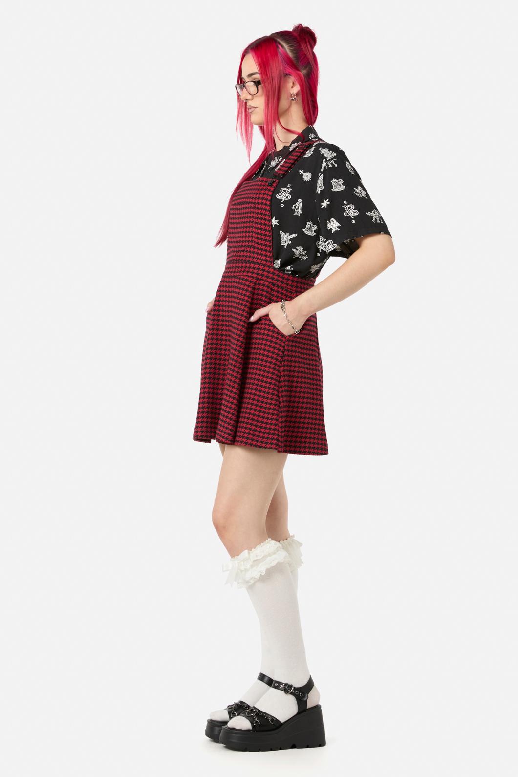 Black Friday - Virtue Houndstooth Pinny - red-black