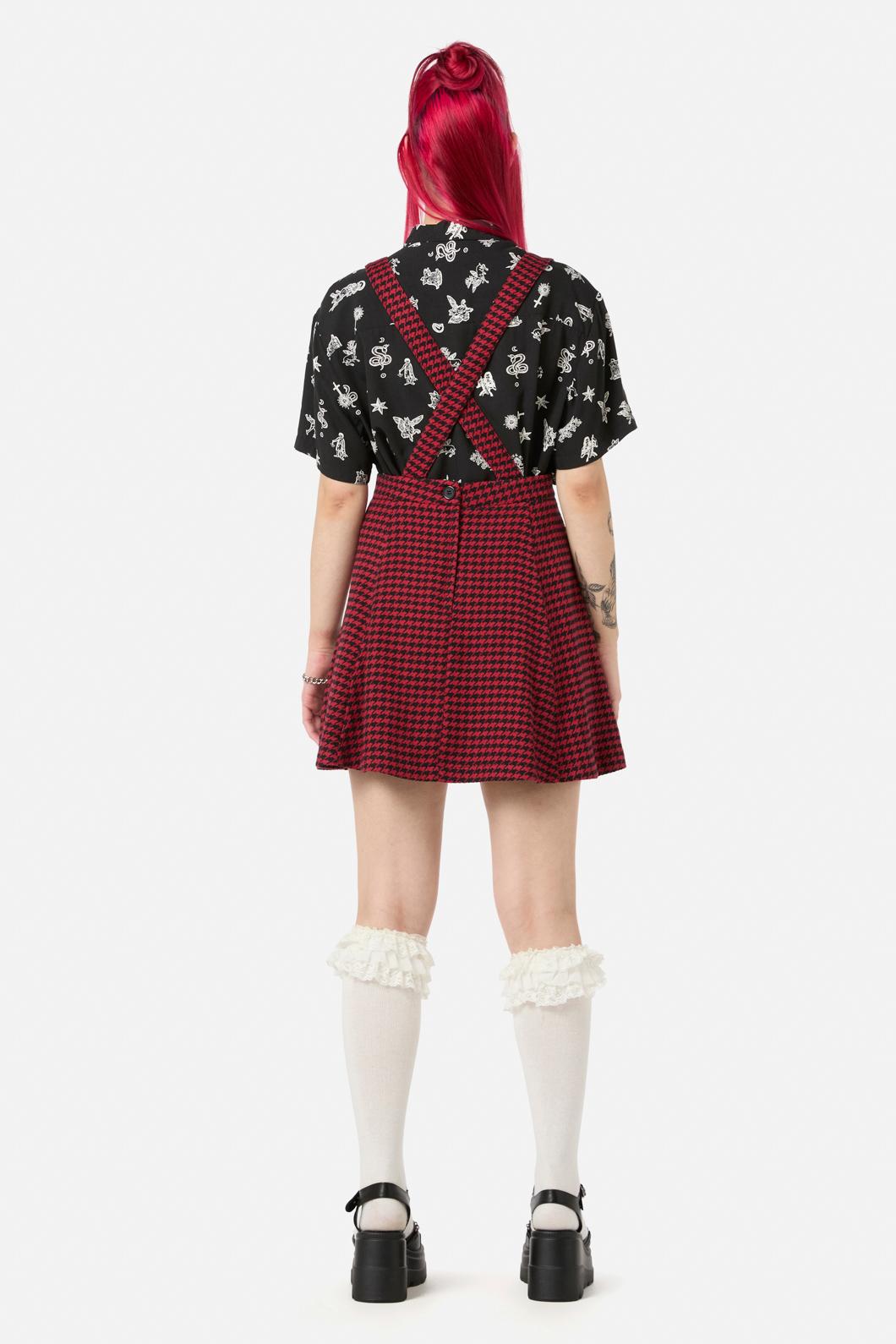 Black Friday - Virtue Houndstooth Pinny - red-black