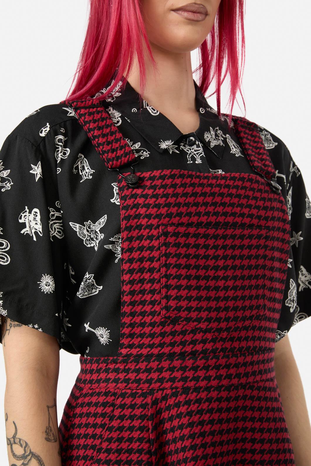 Black Friday - Virtue Houndstooth Pinny - red-black