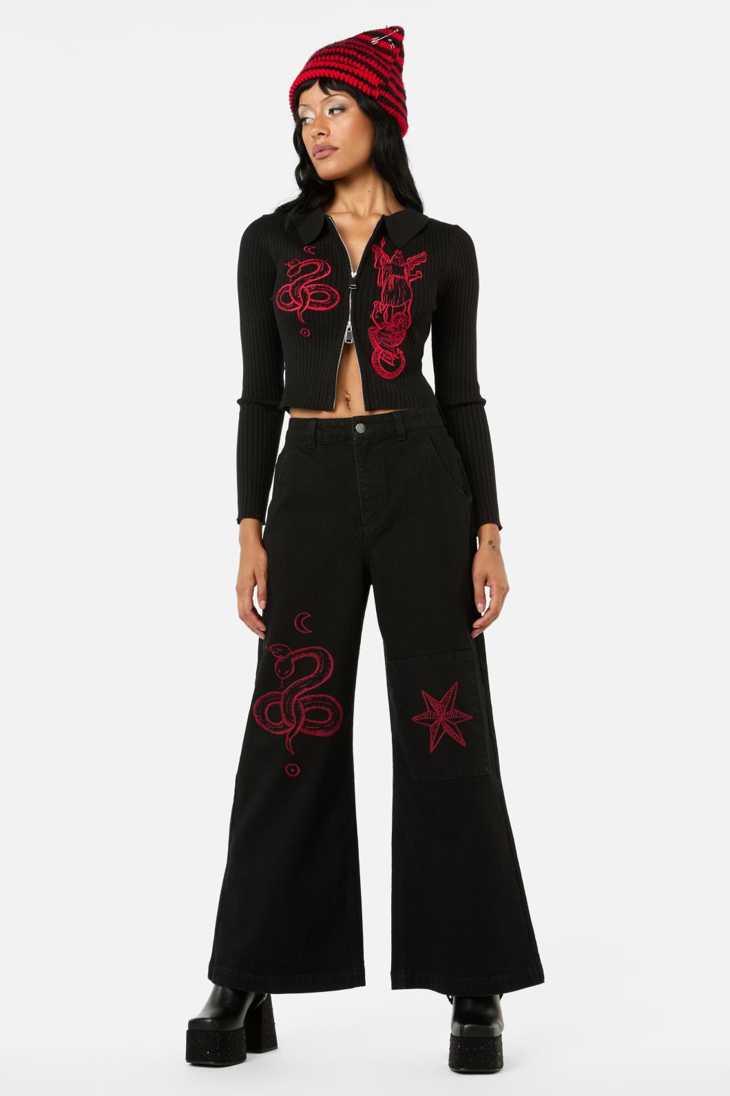Black Friday - Grace Wide Leg Jeans - black