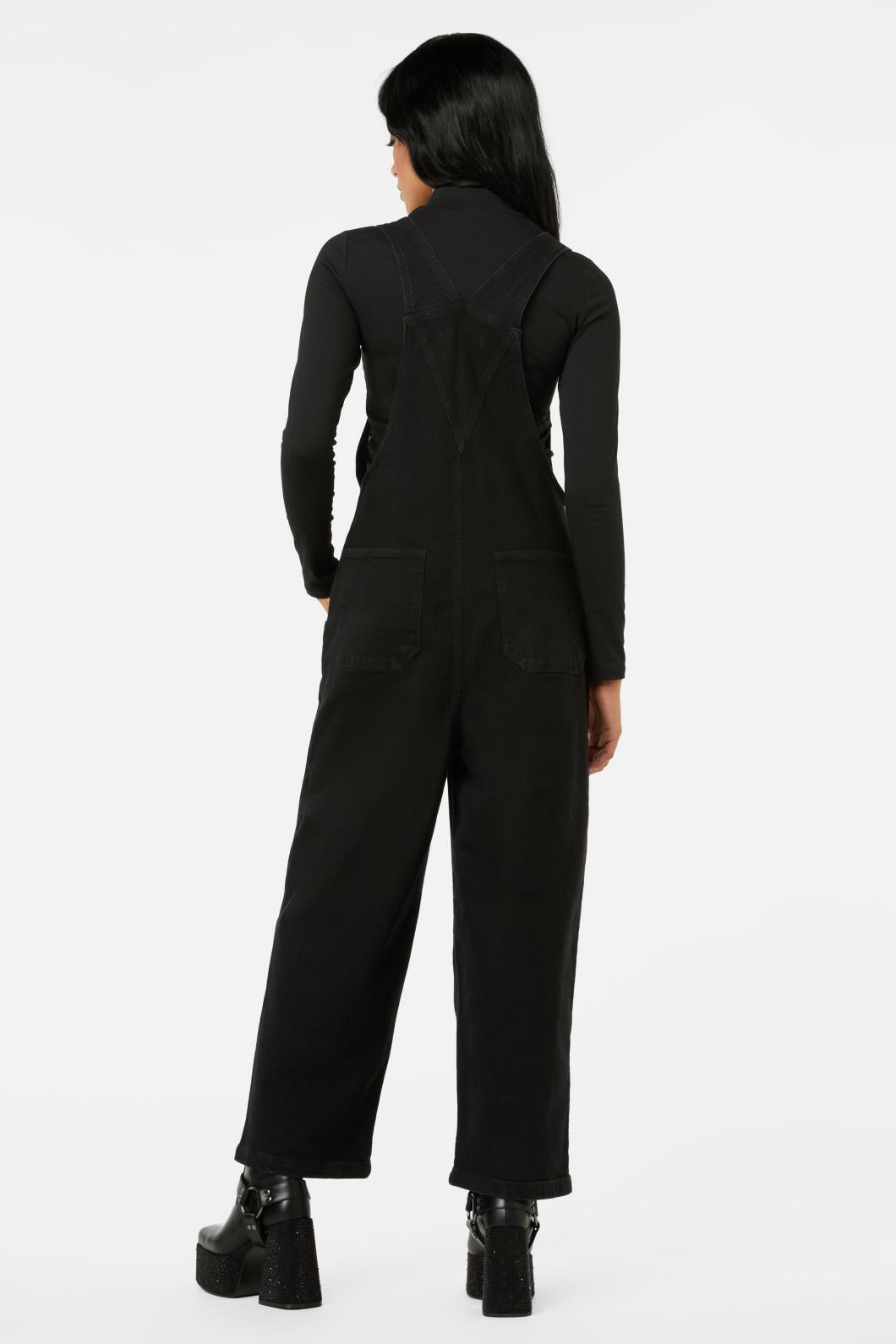 Black Friday - Grace Emb Overalls - black