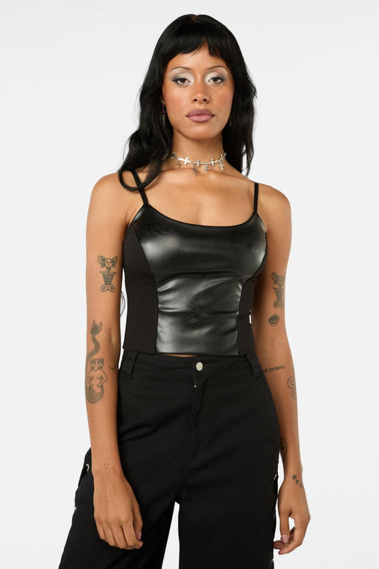 Black Friday - Not Afraid Print Corset - black