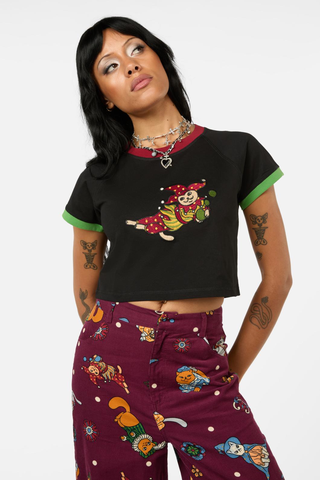 Black Friday - Puppet Show Contrast RaglanTee - black