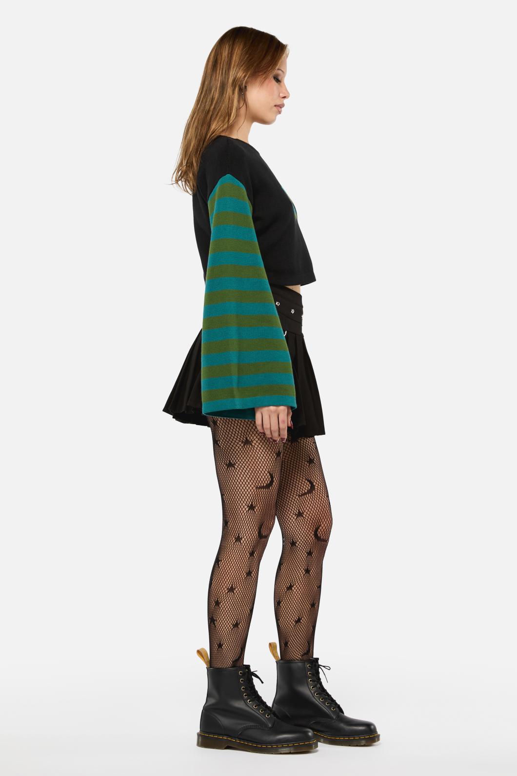 Black Friday - Iykyk Crop Knit - black-green