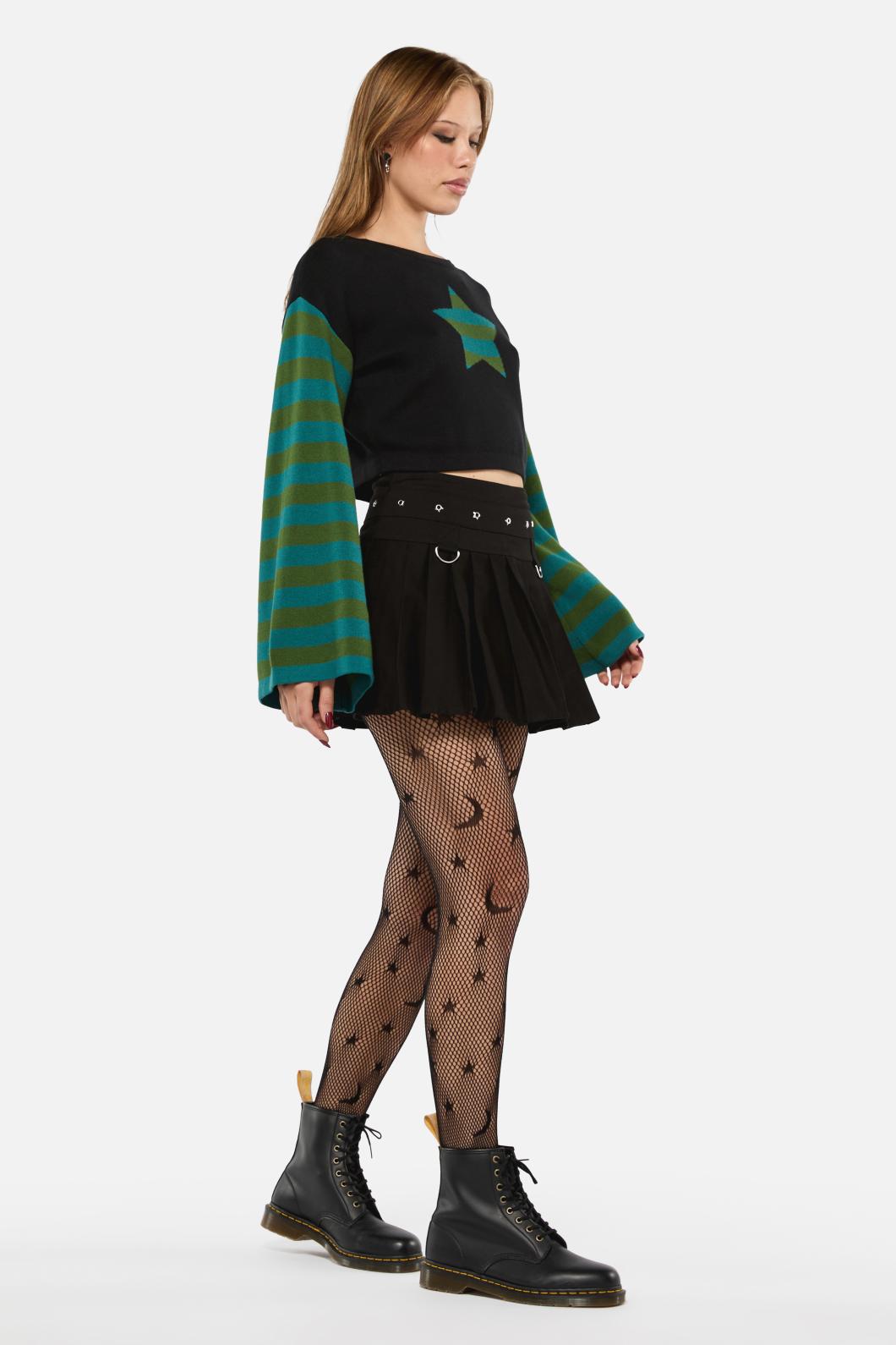 Black Friday - Iykyk Crop Knit - black-green