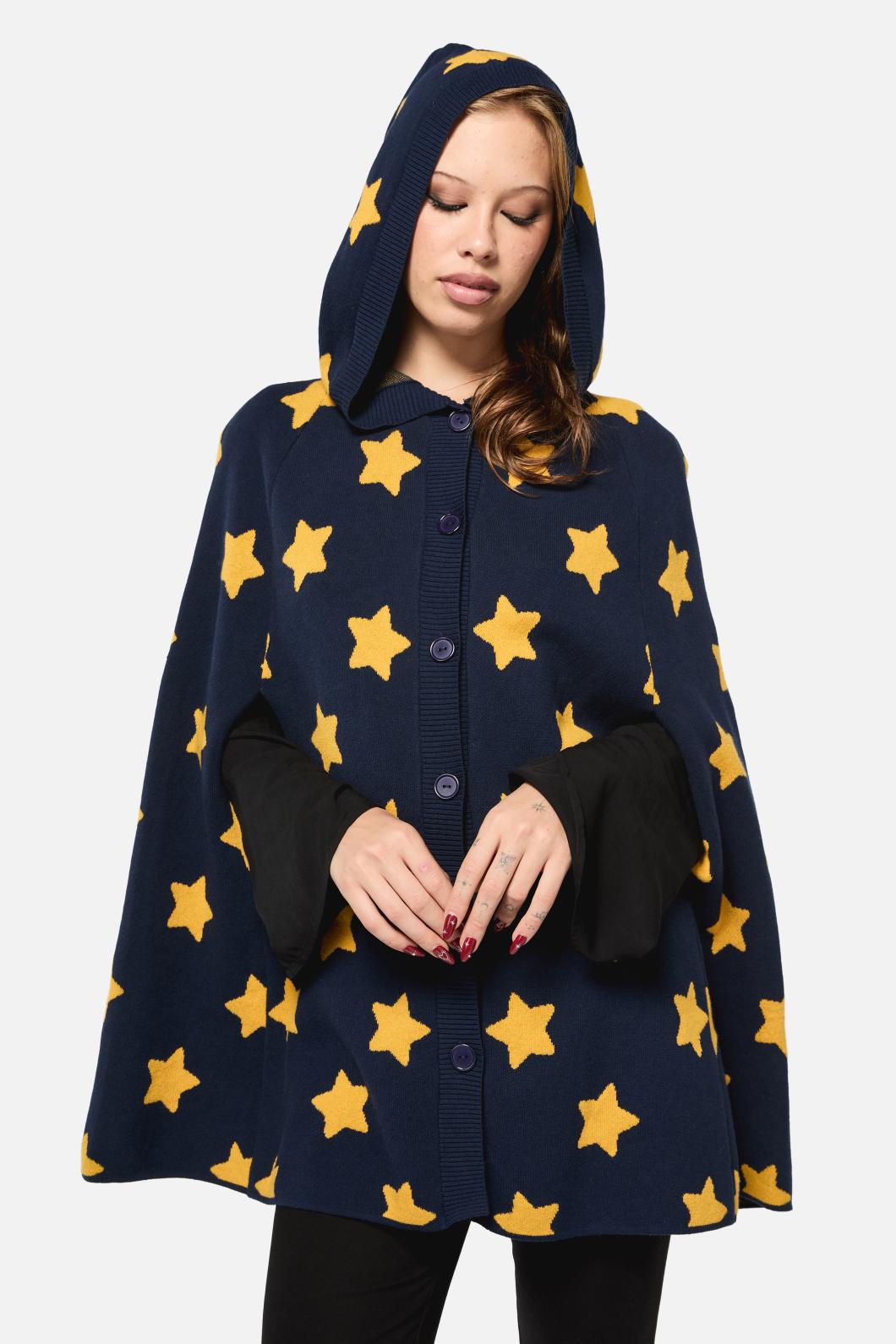 Black Friday - Wiz Knit Cape - midnight