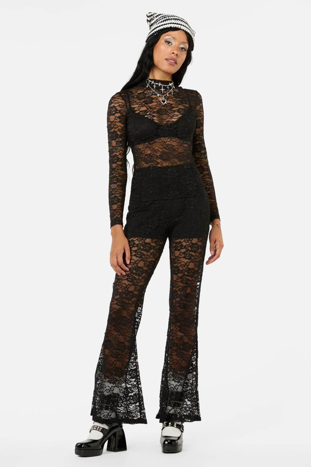 Black Friday - Revolution Lace LS Top - black