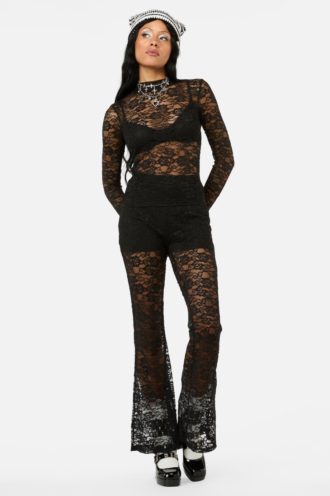 Black Friday - Revolution Lace LS Top - black