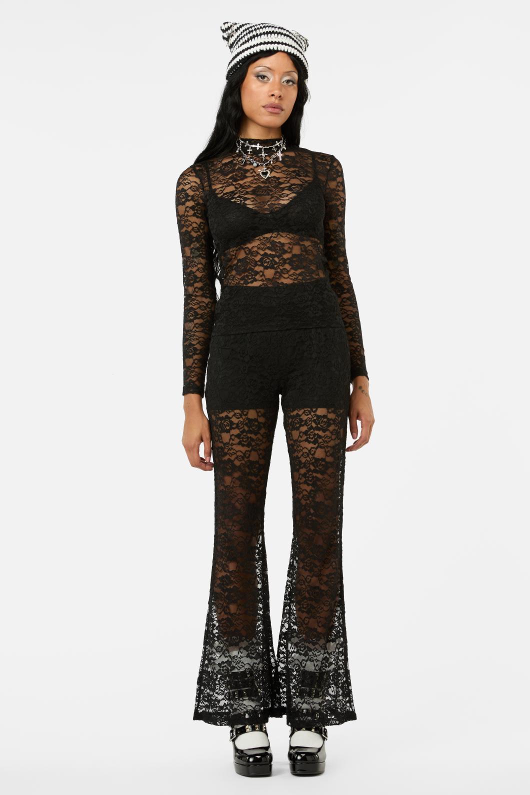 Black Friday - Revolution Lace LS Top - black