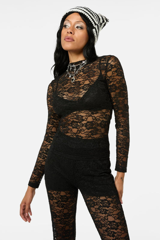Black Friday - Revolution Lace LS Top - black