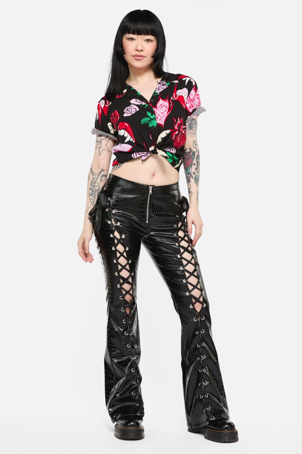 Black Friday - Immortal Love Repeat Blouse - black-red