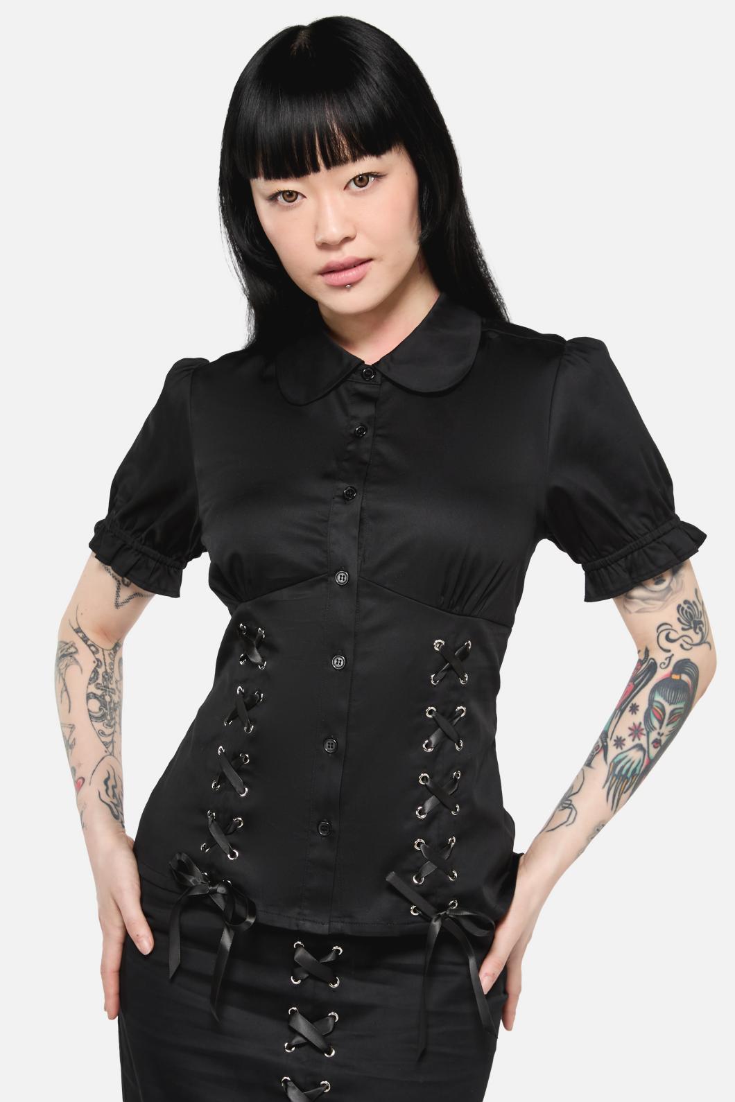 Black Friday - Immortal Gothic Blouse - black