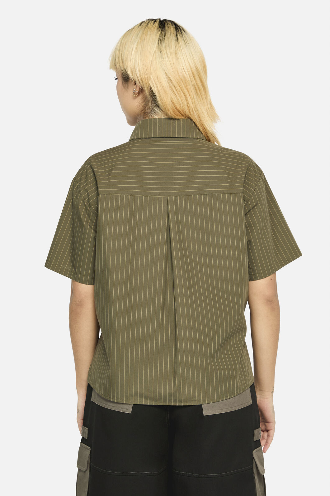 Black Friday - Graff Pinstripe Relaxed Blouse - khaki