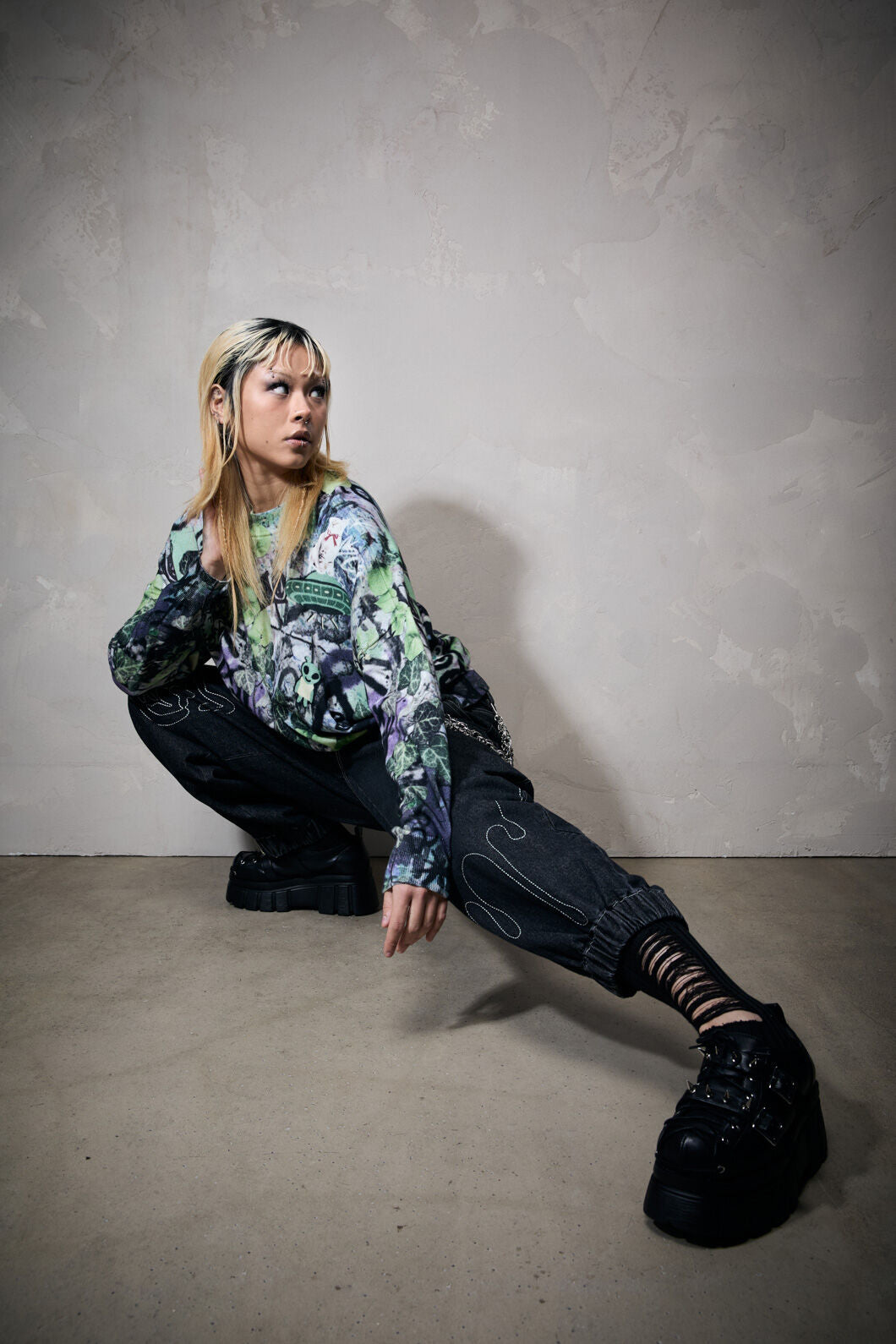 Black Friday - Laneway Graphic Relaxed Knit - multi
