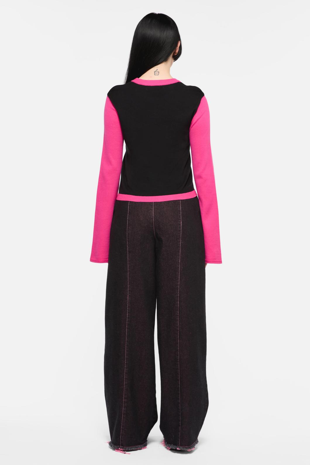 Black Friday - Dragons Grove Contrast Knit - black-pink