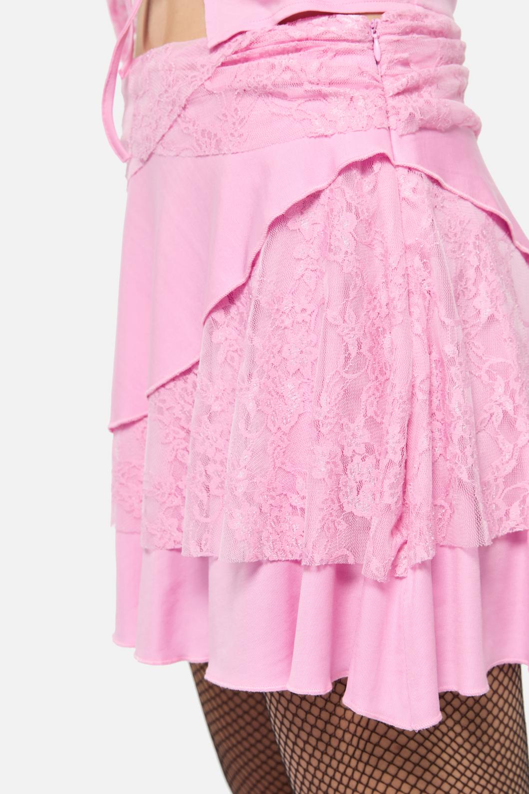 Black Friday - Dragon Wings Mini Skirt - pink