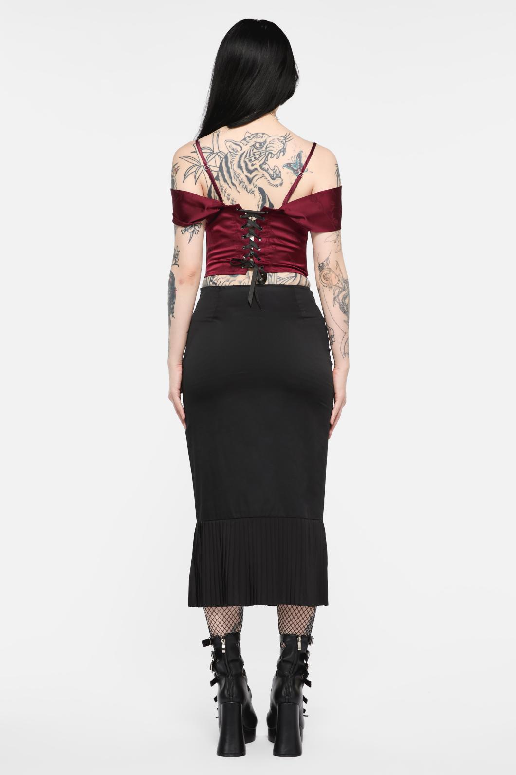 Black Friday - Irrevocably In Love Corset Top - maroon