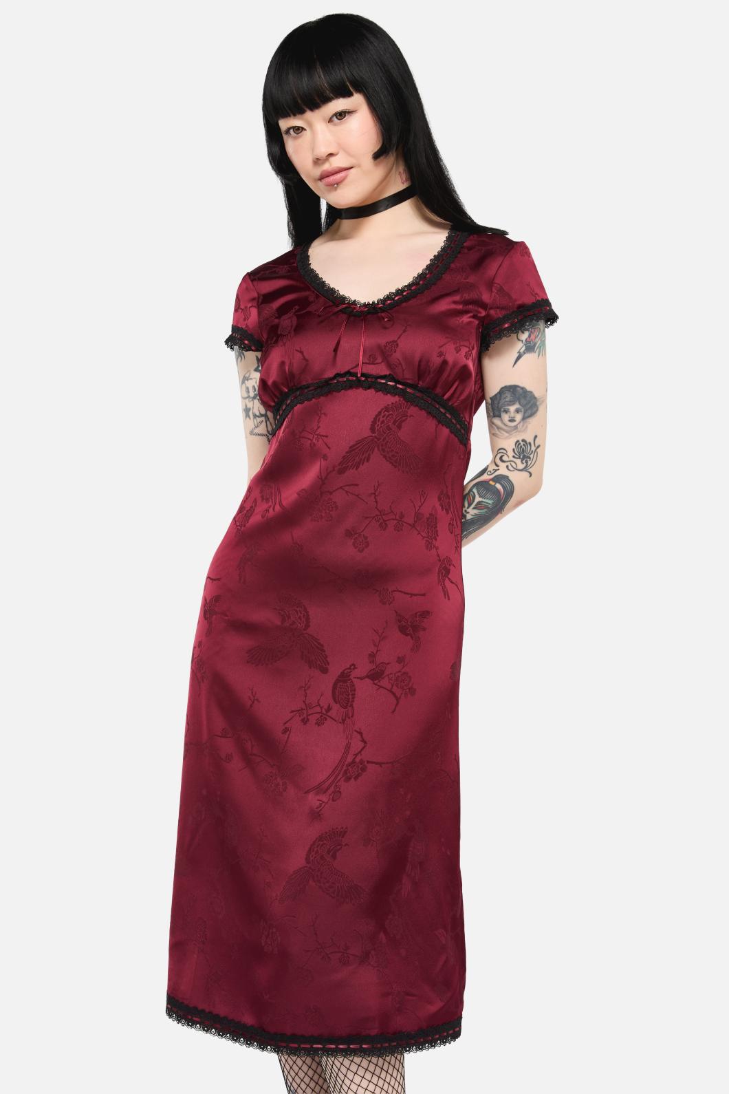 Black Friday - Irrevocably In Love Midi Dress - maroon