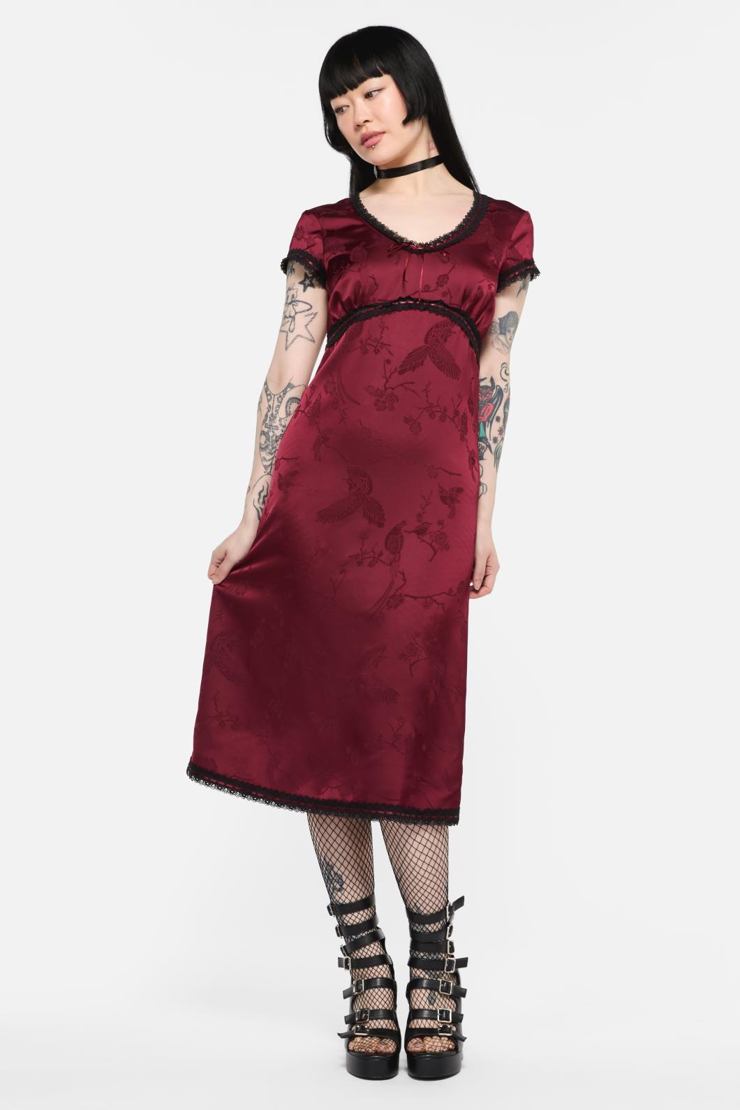 Black Friday - Irrevocably In Love Midi Dress - maroon