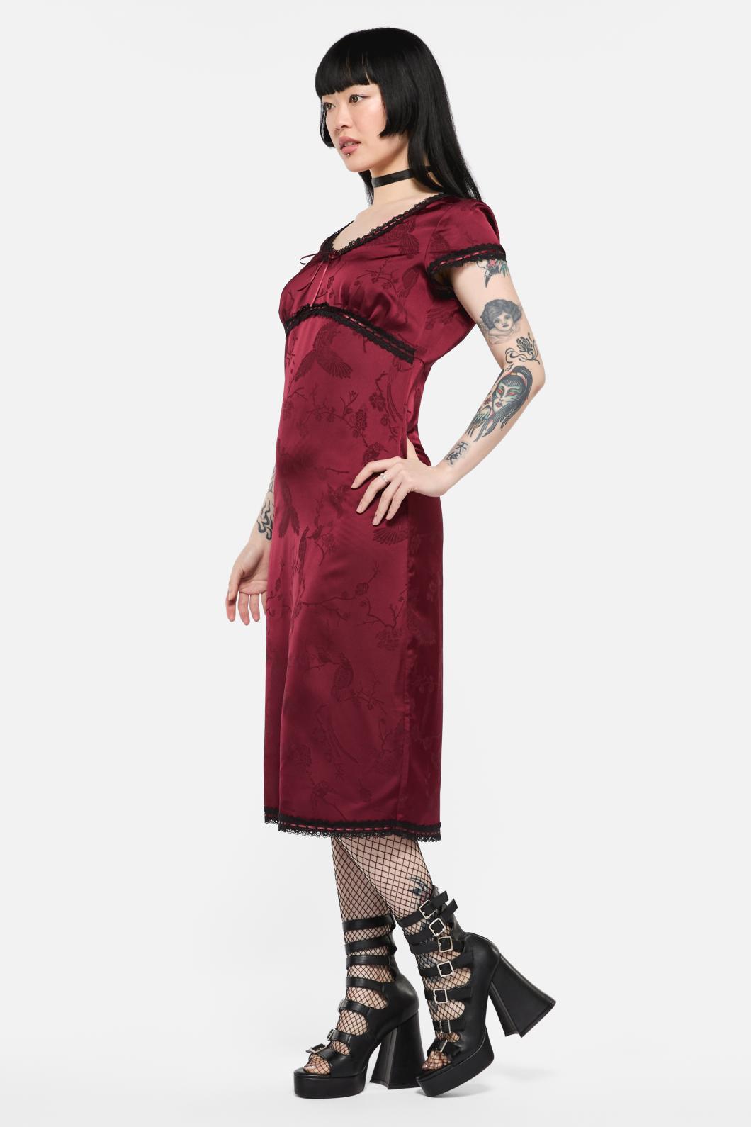 Black Friday - Irrevocably In Love Midi Dress - maroon