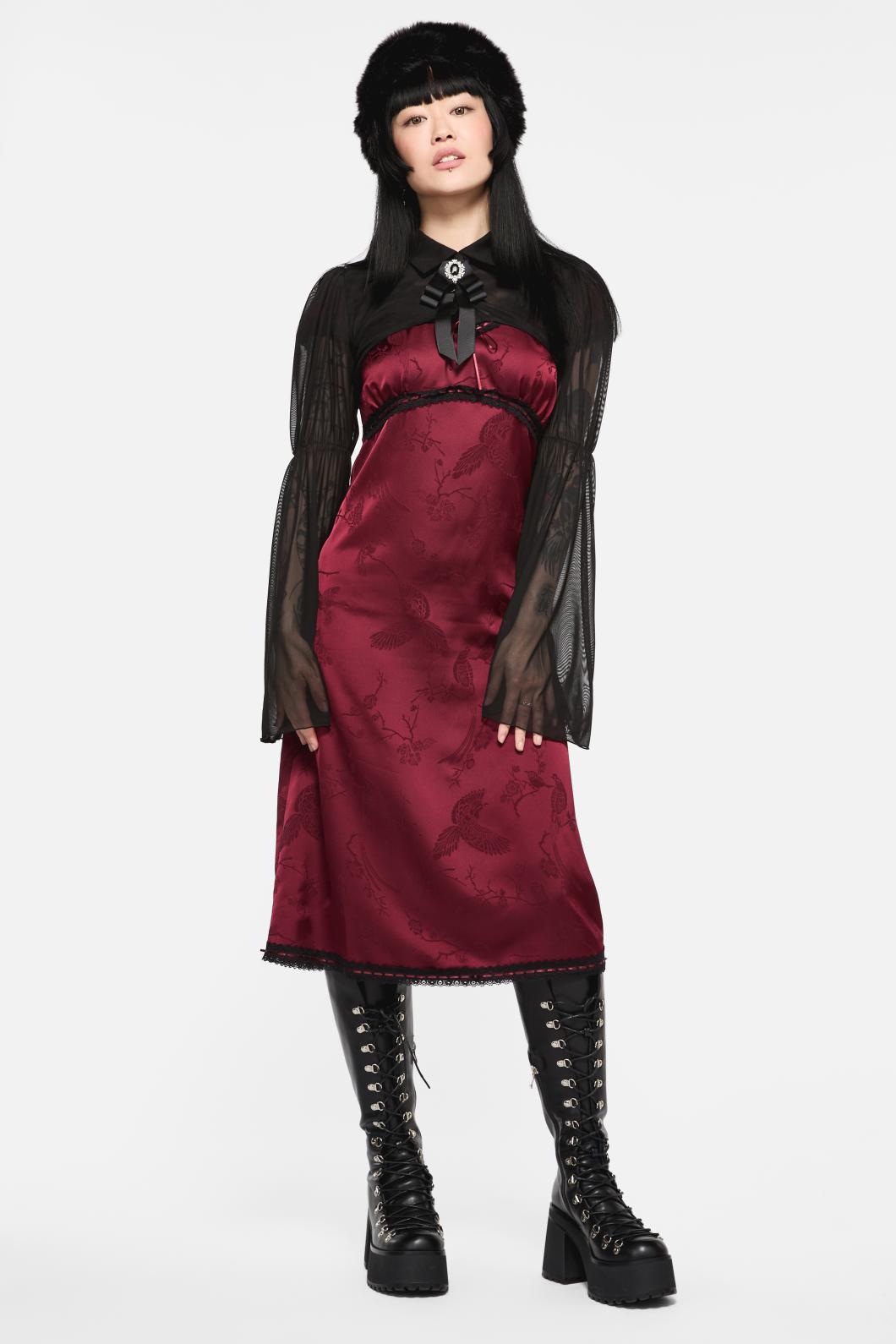 Black Friday - Irrevocably In Love Midi Dress - maroon