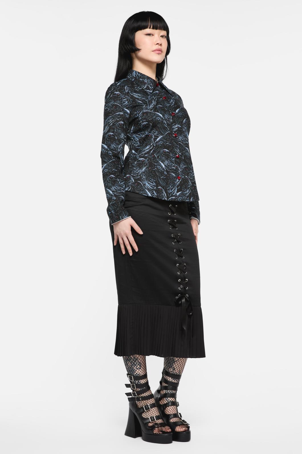 Black Friday - Murder OfCrowsLongSleeveBlouse - black