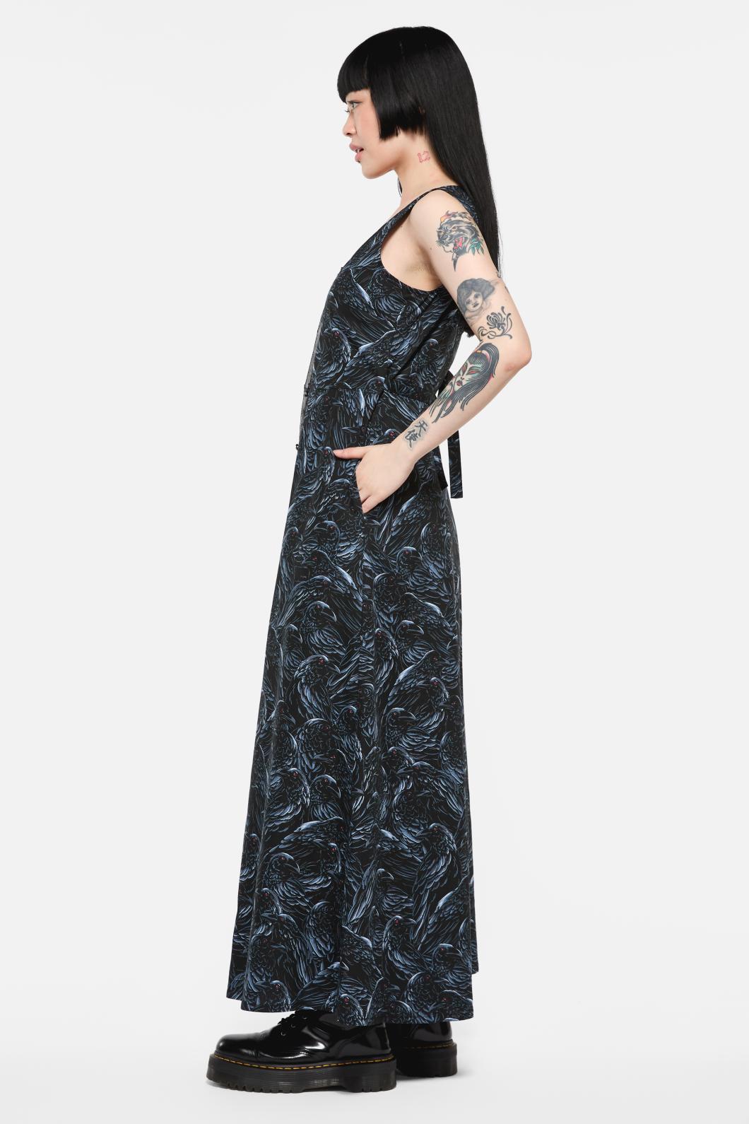 Black Friday - Murder Of Crows Midi Dress - black