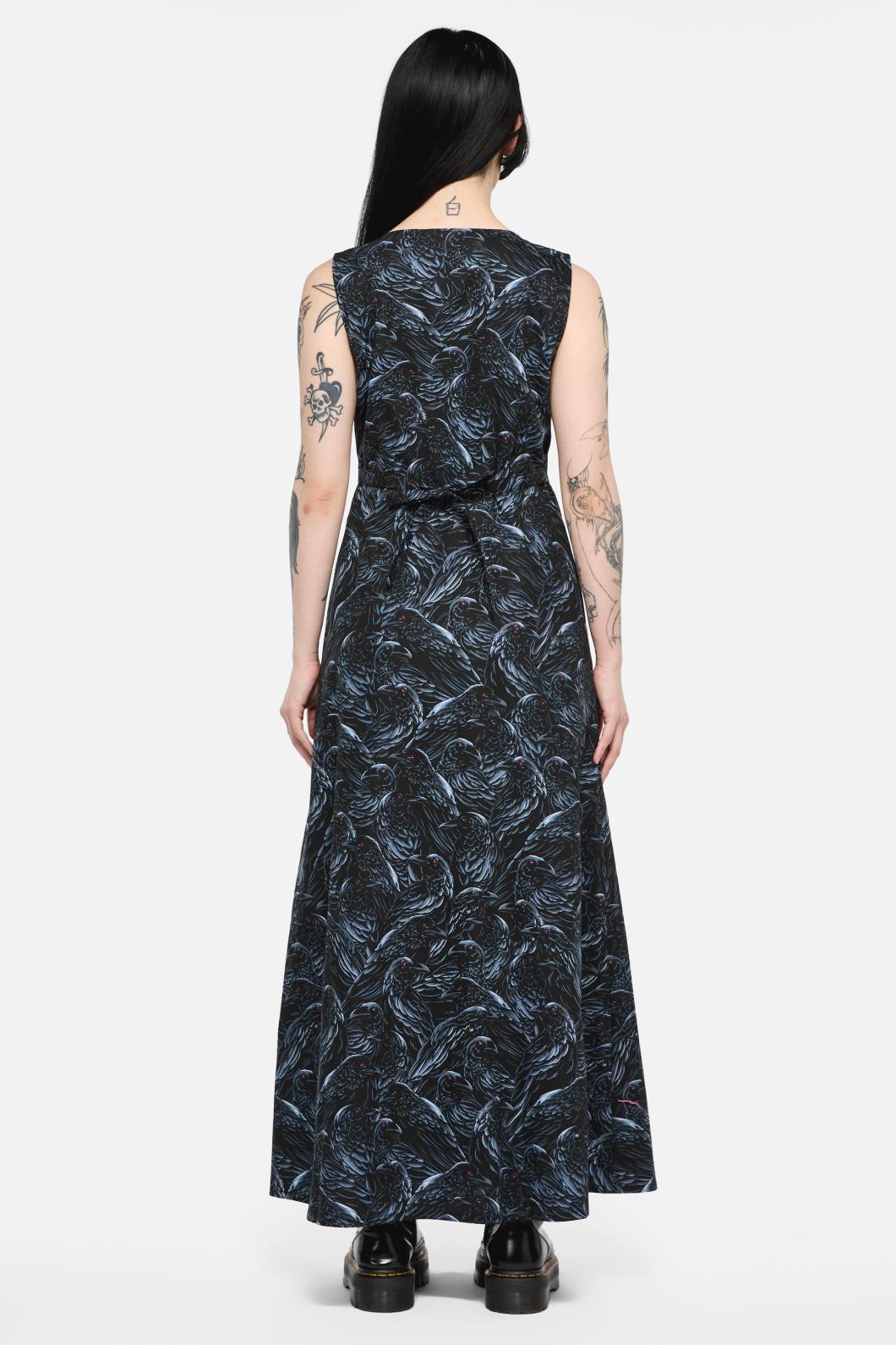 Black Friday - Murder Of Crows Midi Dress - black
