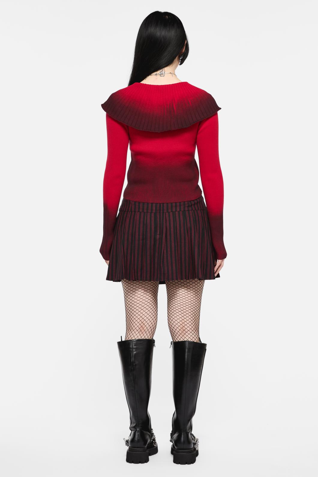 Black Friday - Apollo Gradient Knit Cardi - red-black