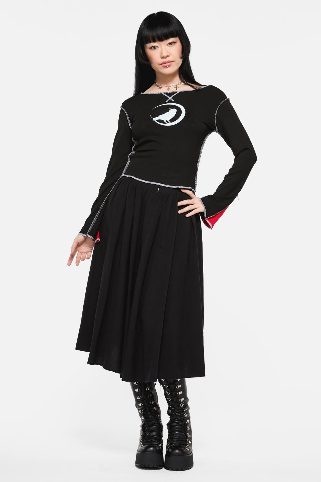 Black Friday - Wahn Ribbed Jersey Top - black