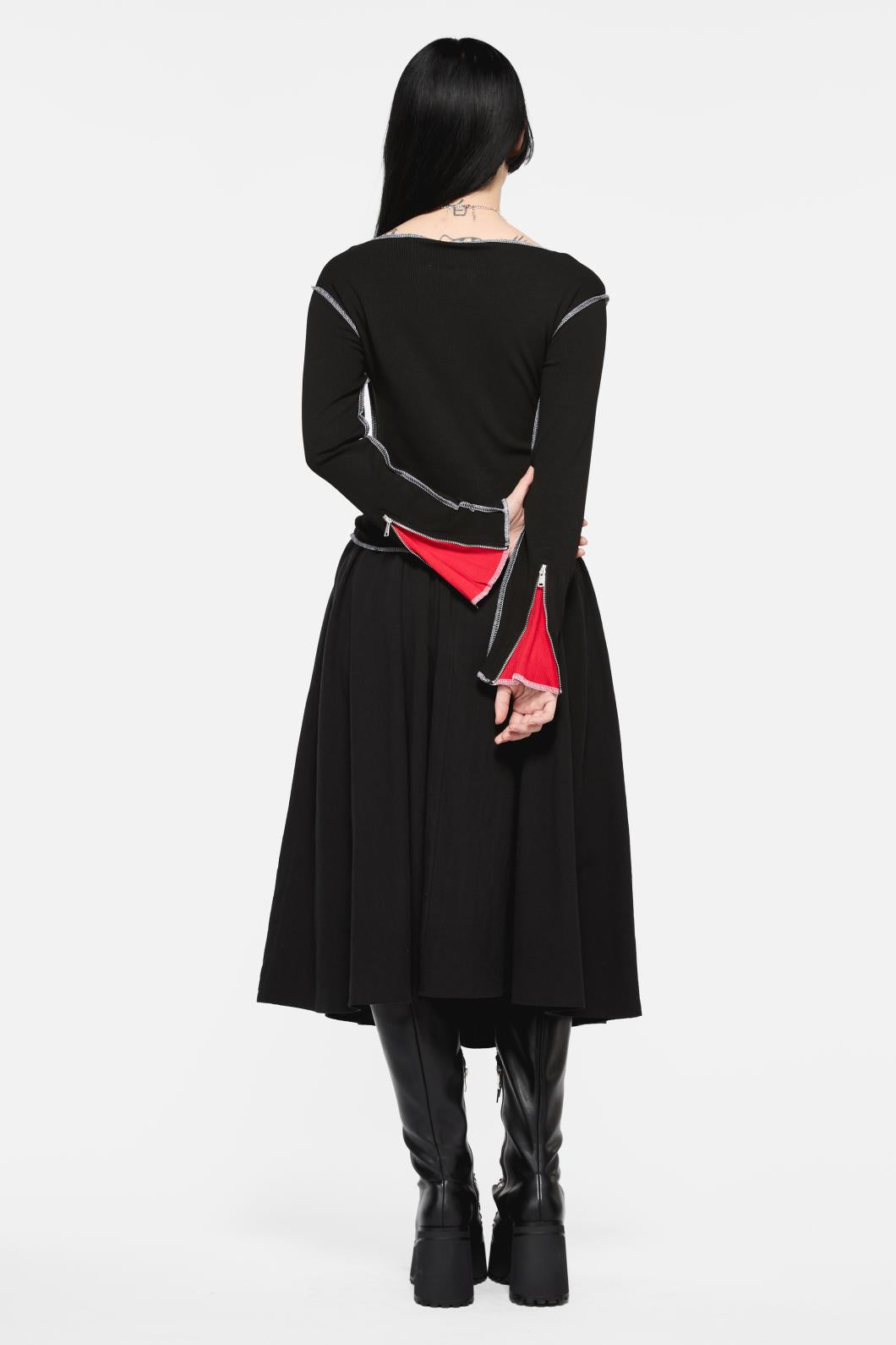 Black Friday - Wahn Ribbed Jersey Top - black