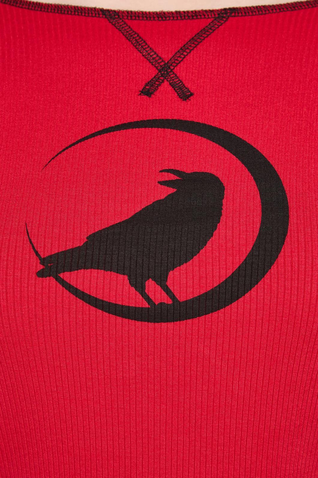 Black Friday - Wahn Ribbed Jersey Top - red