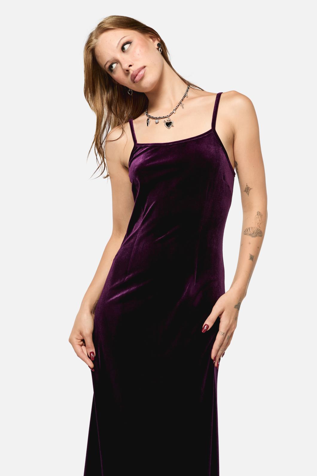 Black Friday - Regal Velvet Dress - purple