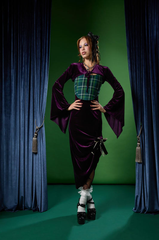 Black Friday - Regal Velvet Dress - purple