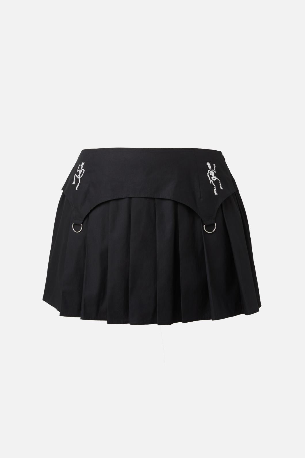 Black Friday - Curve Skelly Yoke Skort - black