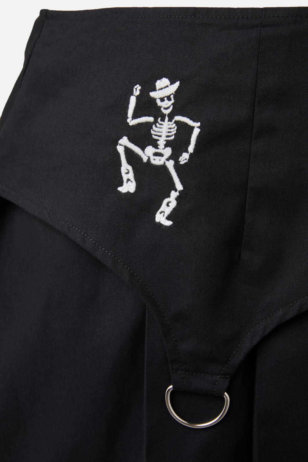 Black Friday - Curve Skelly Yoke Skort - black